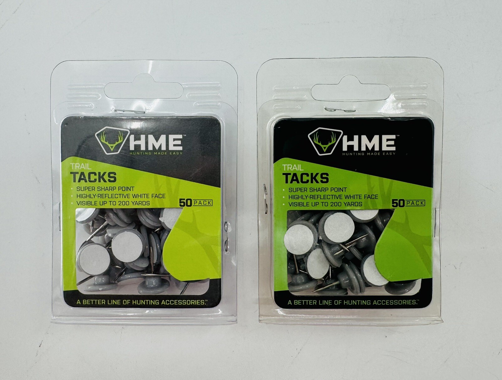 Trail Tacks HME Highly Reflective Hunting Marking Metal 50pc 2 Packs RT-50-W NEW