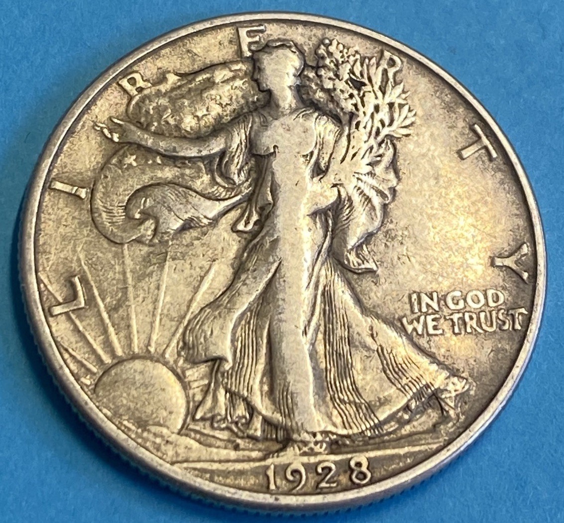 1928-S 50c Walking Liberty Silver Half Dollar Higher Grade
