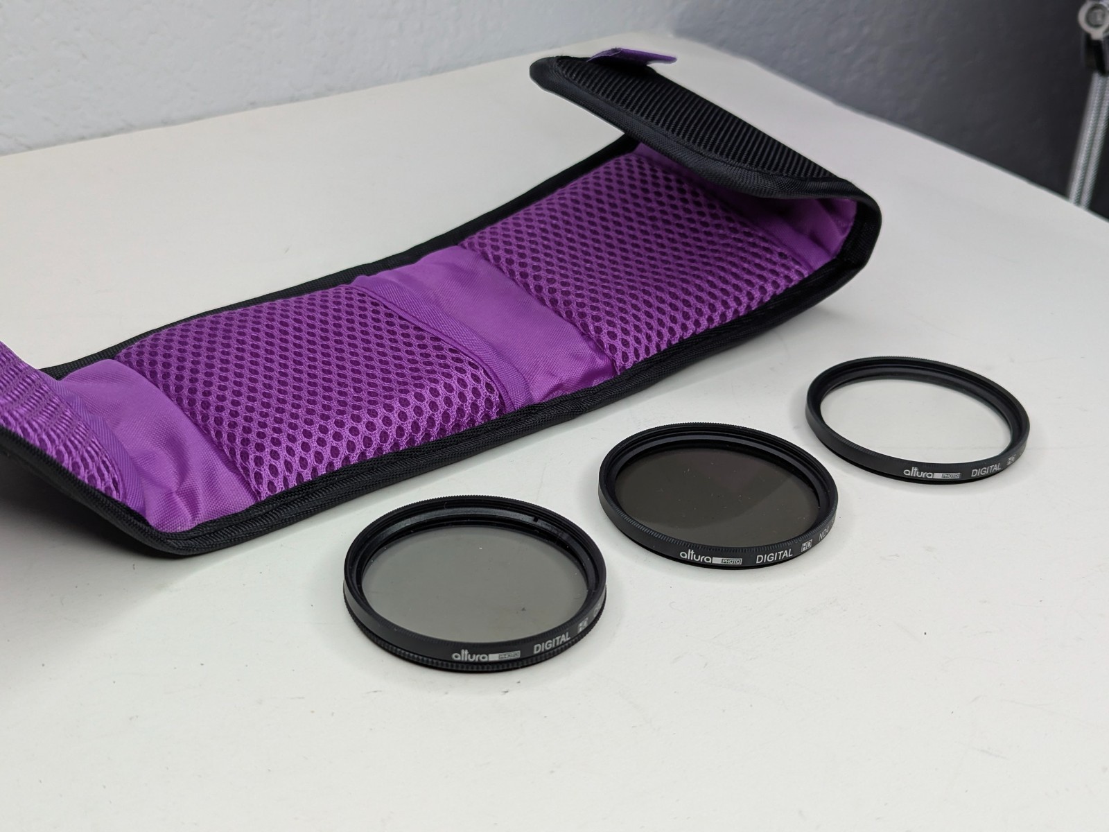 52mm Altura Set of 3 Filters - CPL Circ. Pol., Neutral Density ND4, UV + Case