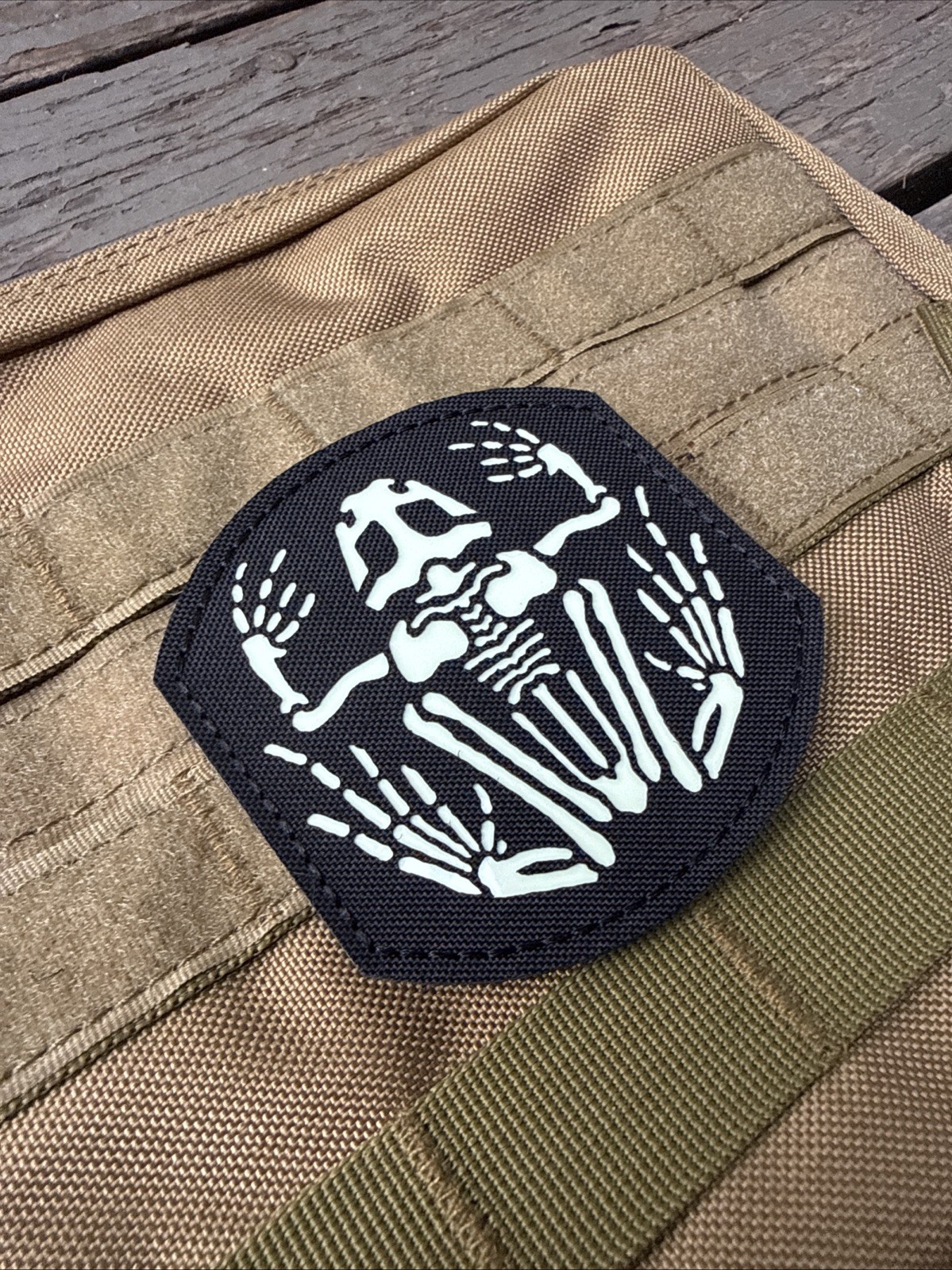 Frog Skull DEVGRU US Navy Seal Frogman IR Reflective Glow Hook Loop Patch