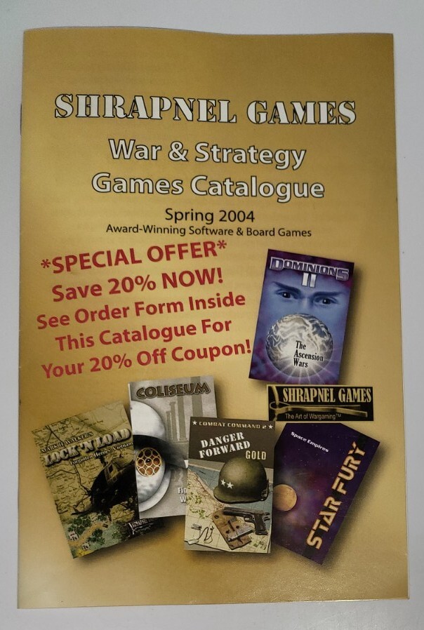Shrapnel Games War & Strategy Software & Board Games Catalogue Spring 2004