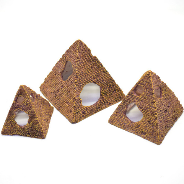 Aquarium Landscaping fish shrimp shelter simulation pyramid resin crafts