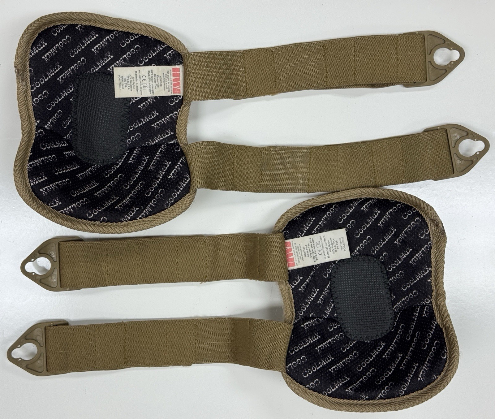 HWI NG Coyote Brown Military Tactical Knee Pads & Elbow Pads Complete Set USED
