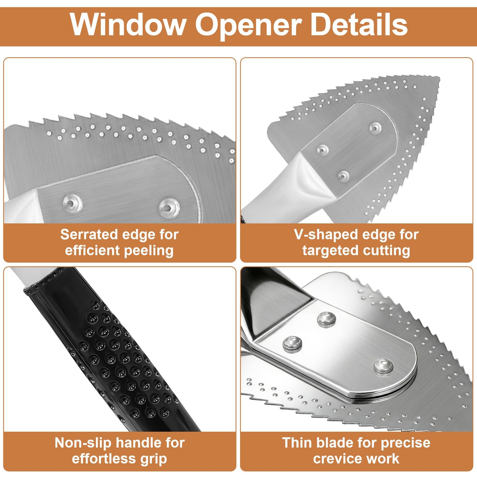 BigEmpty 45200 Metal Window Zipper Opener Scraper