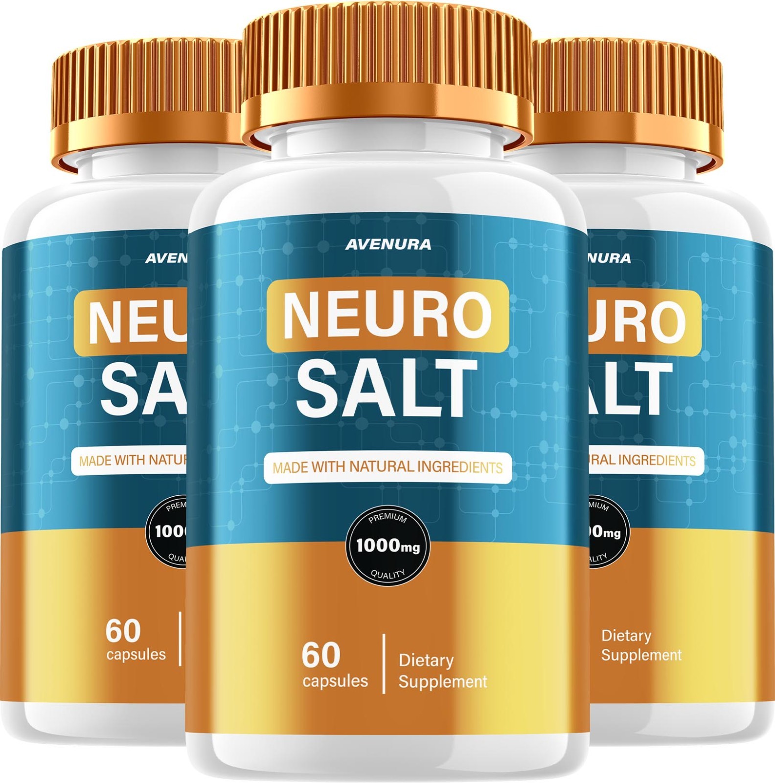(3 Pack) Neuro Salt Capsules - Advanced Formula Supplement Brain Health Support