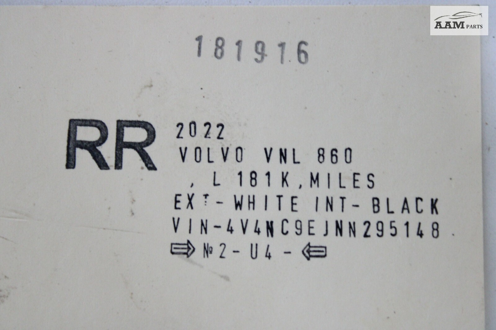 2022 VOLVO TRUCK VNL 860 D13 REAR RIGHT FUEL TANK UPPER BRACKET SUPPORT OEM