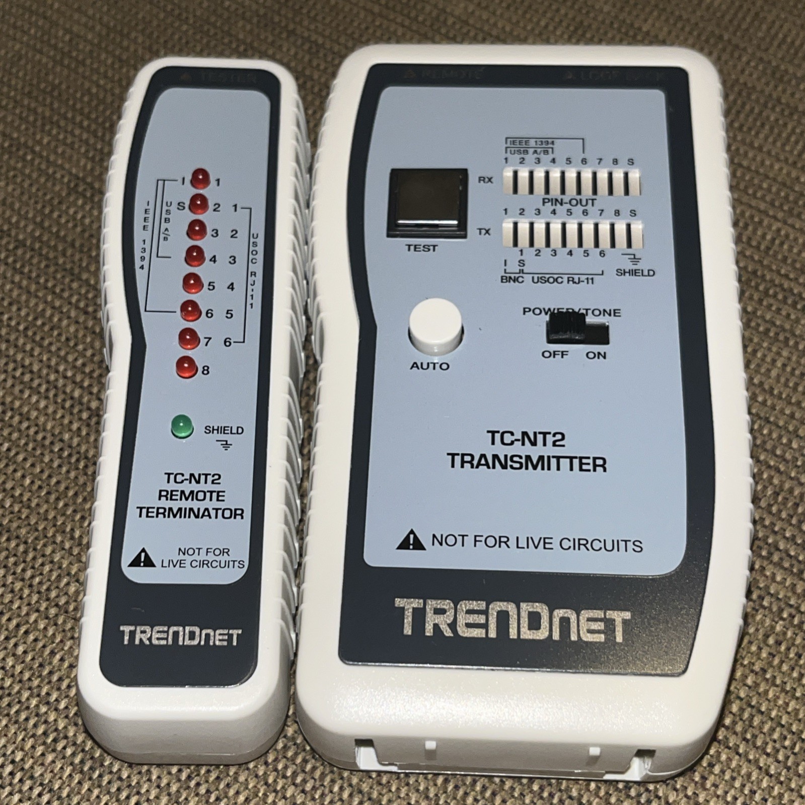 TRENDNET TC-NT2 TRANSMITTER PROFESSIONAL NETWORK CABLE TESTER NO CABLES