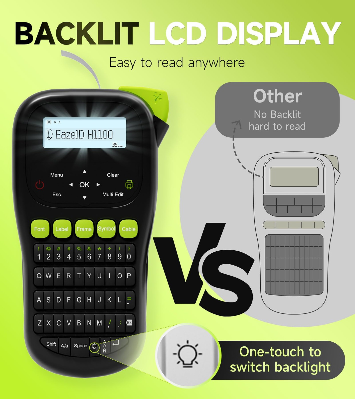 Label Maker Machine with-Tape, Cable Label Maker Waterproof-Labels, Handheld ...