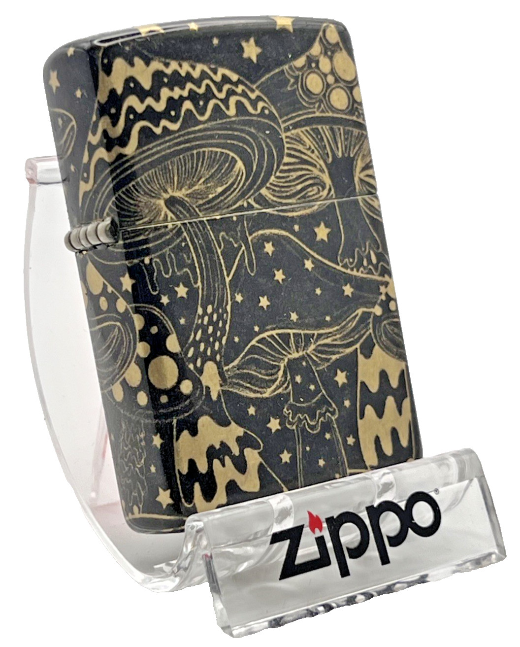 Brand New 25 ZIPPO Lighter MUSHROOM DRIFT Gold/Black 540 Premium Allround Design