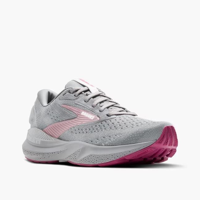 NIB WOMEN BROOKS 120426 019 ADRENALINE GTS 24 RUN/WALK ALLOY/WHITE SHOE SNEAKERS