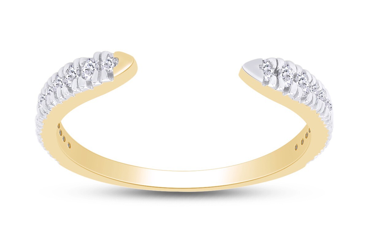 3/8ct Natural Round Diamond Dainty Band Adjustable Toe Ring 14K Yellow Gold