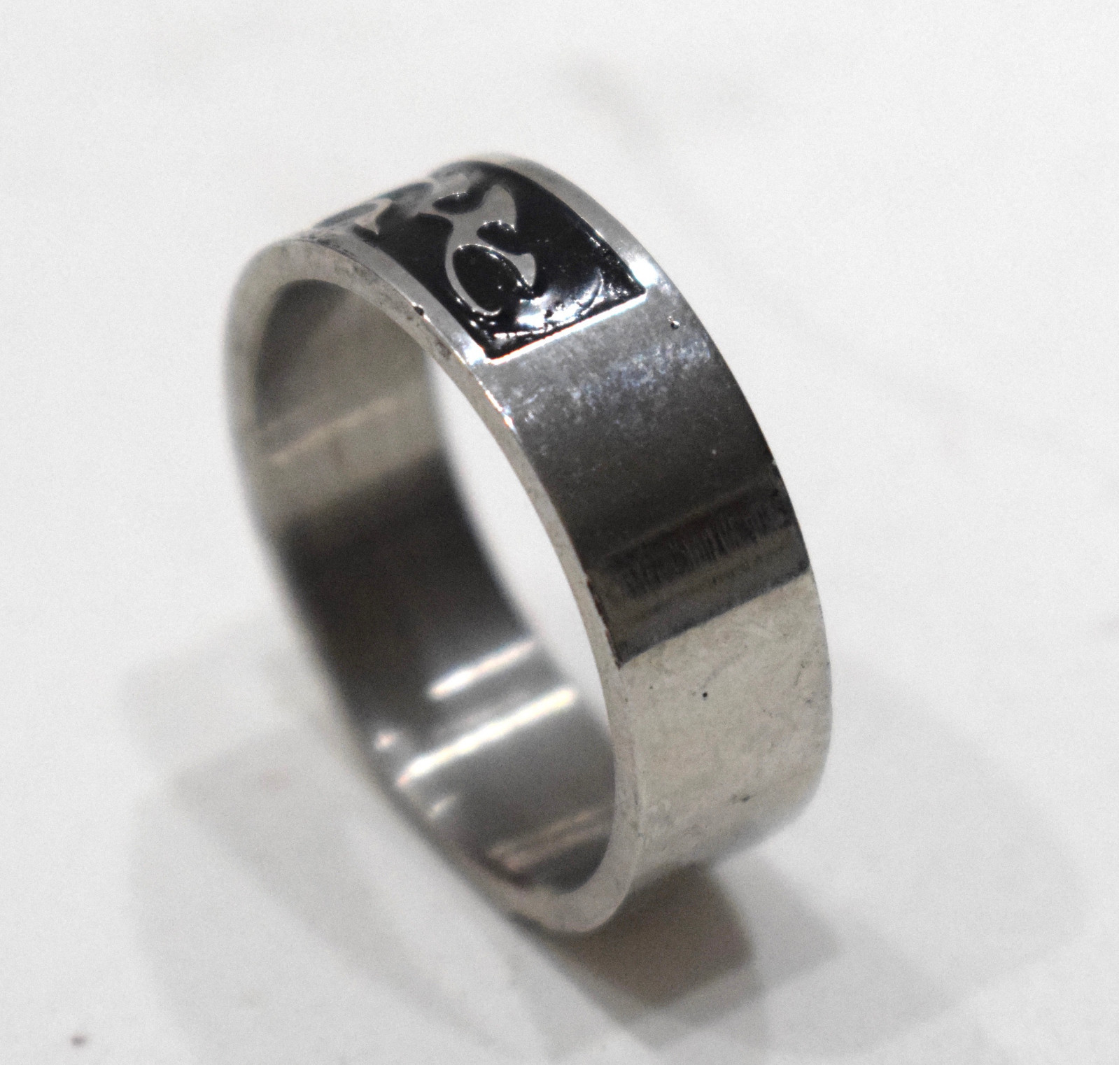 Ring Stainless Steel Etched Band Ring