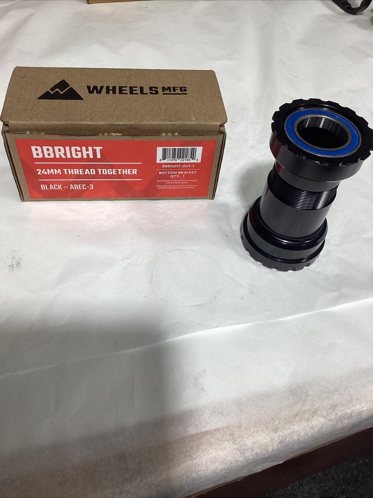 Wheels MFG BBRIGHT-OUT-1 Bottom Bracket BBright Shimano 24mm Thread Together
