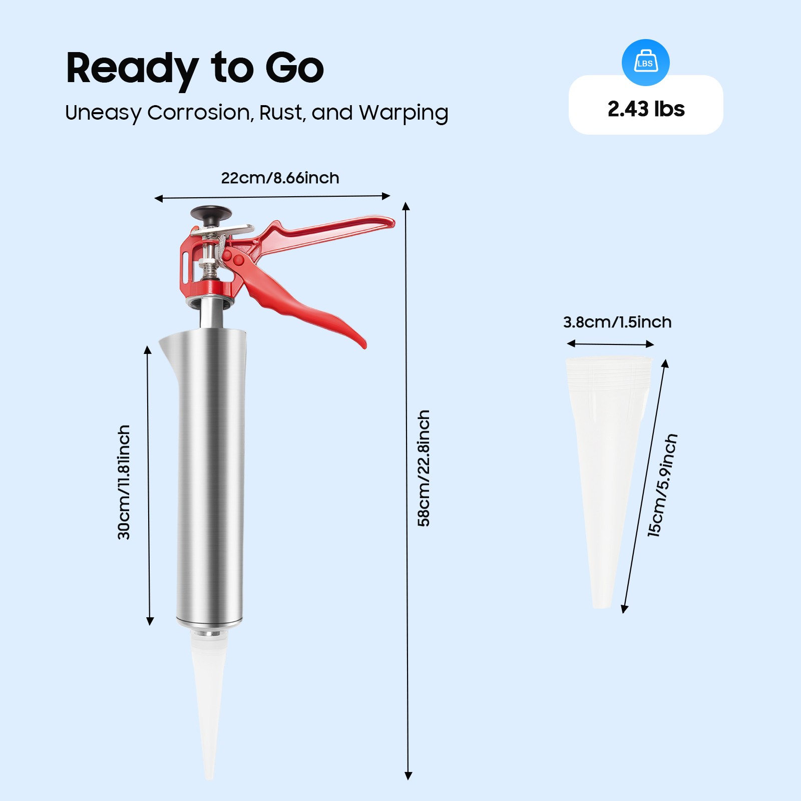 Cement Grout Mortar Pointing Grouting Gun Sprayer Applicator Tool W/2 Nozzle