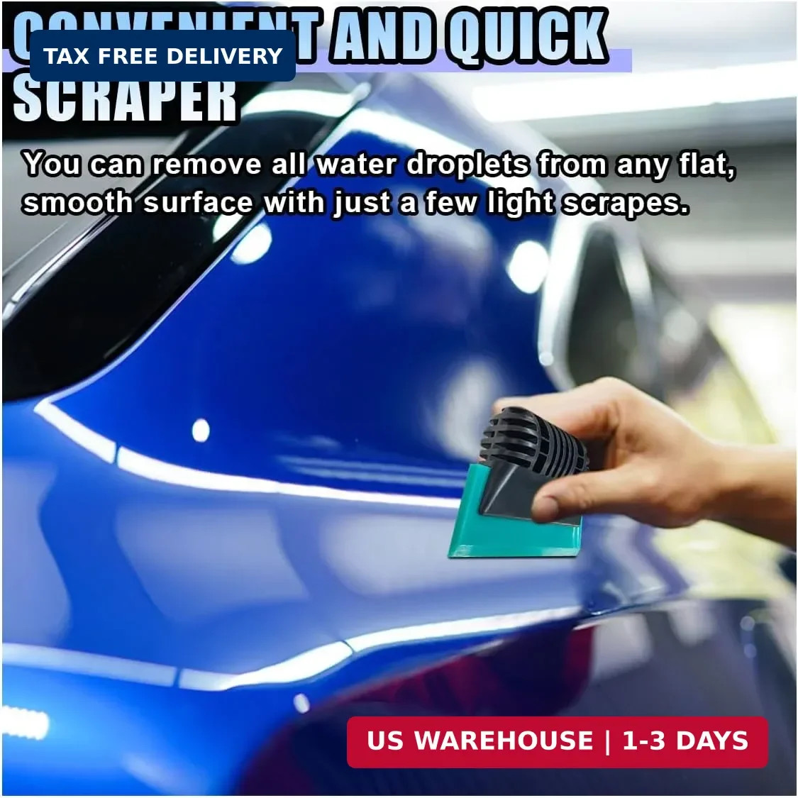 Small Squeegee, PPF Window Tint Squeegee, Rubber Non-Slip Handle Tint Squeegee,