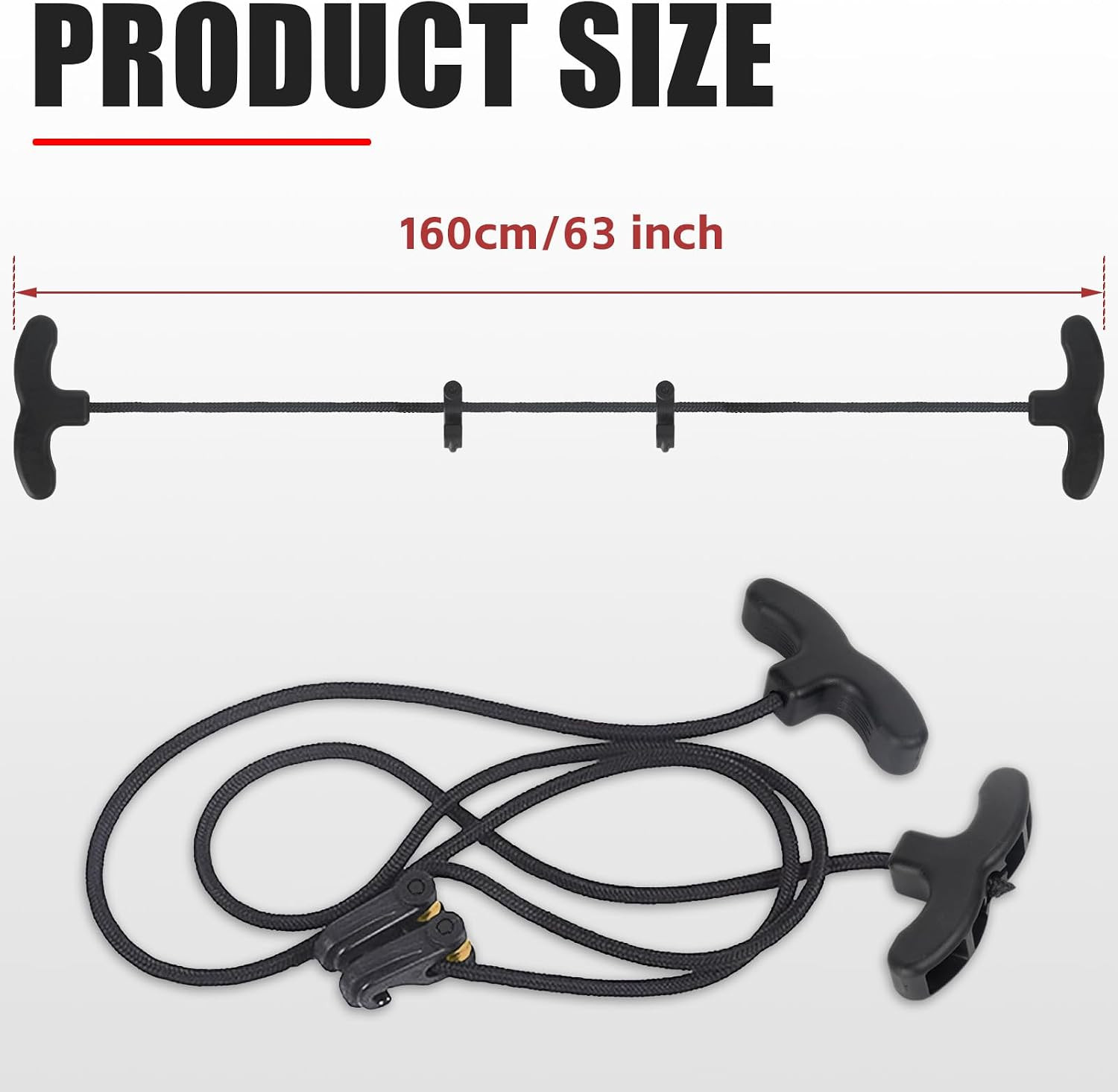 Crossbow Cocking Rope, 63" Crossbow Pull Cord Device Double Handle | Crossbow Dr