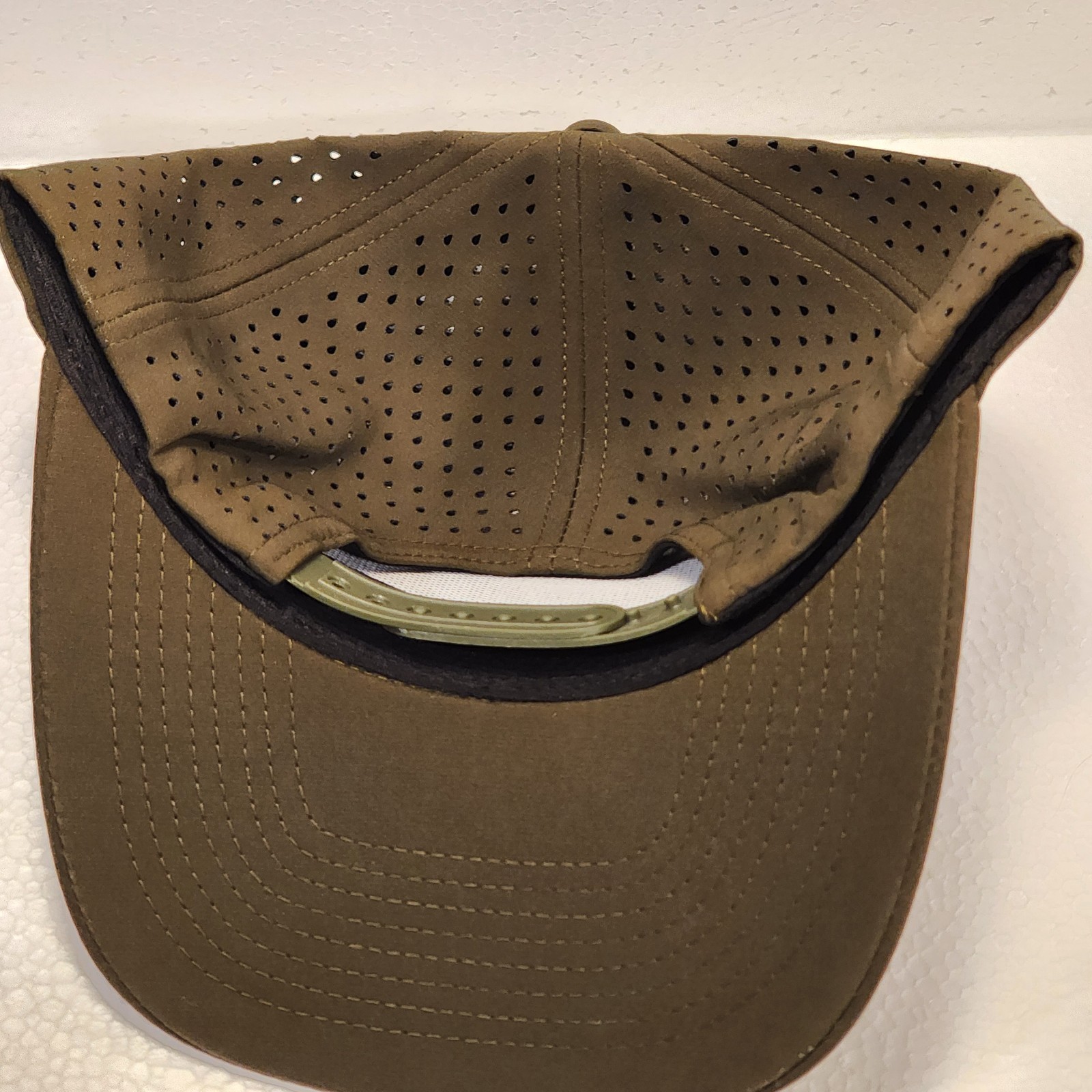 Brown Black Perforated Baseball Cap with Logo Adjustable