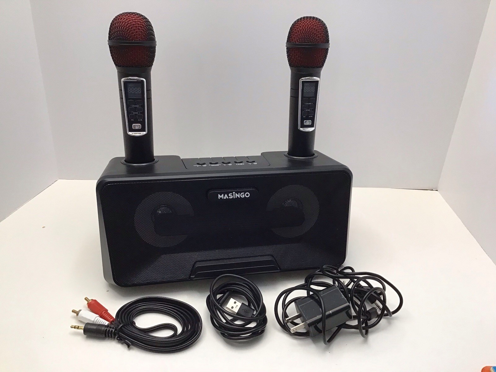 MASINGO Presto G2 Black Karaoke Machine for Adults and Kids 7 Watts X 2
