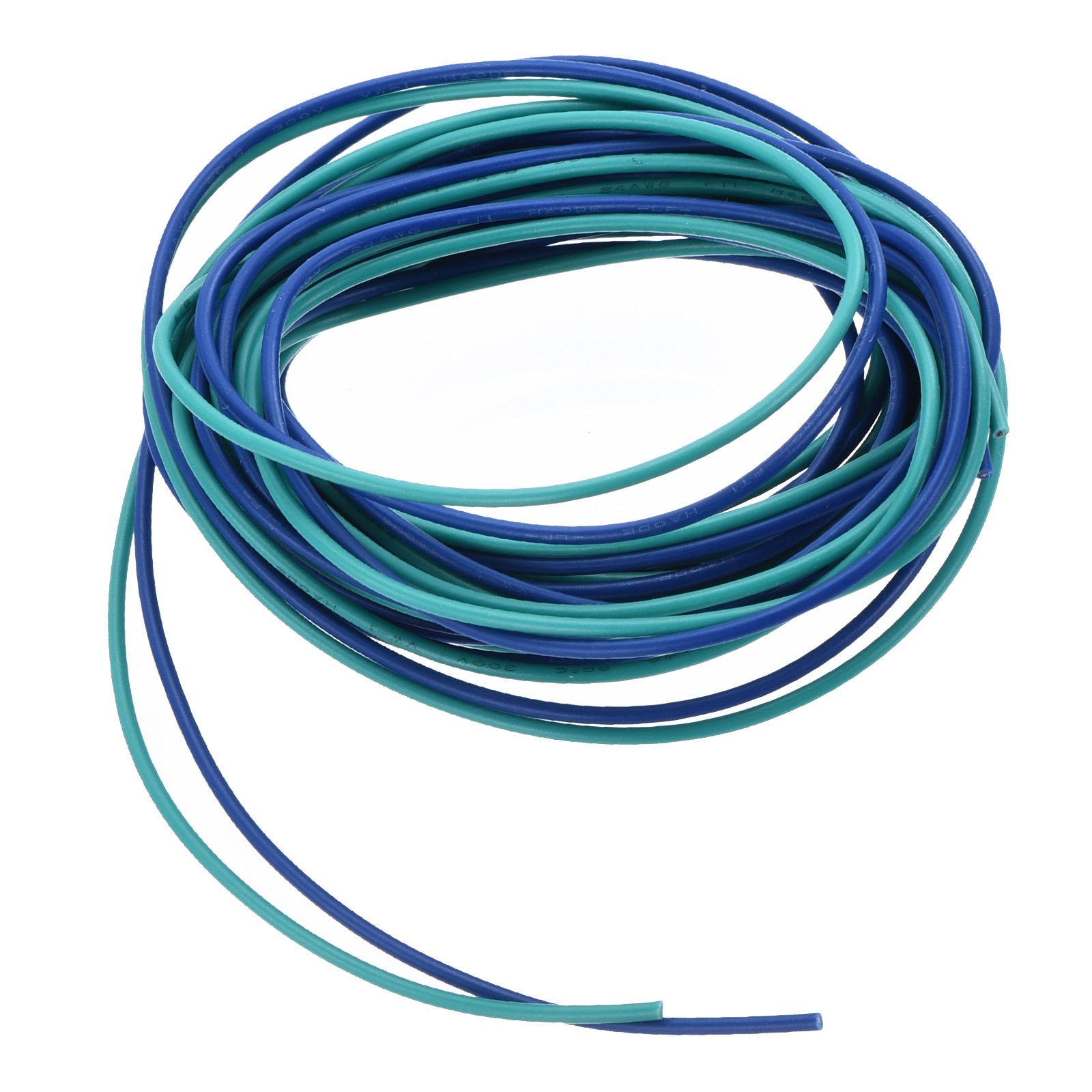 24 Gauge PVC Hookup Wire 3.0m/10ft 24AWG Electrical Wire Blue Green 1.5mm