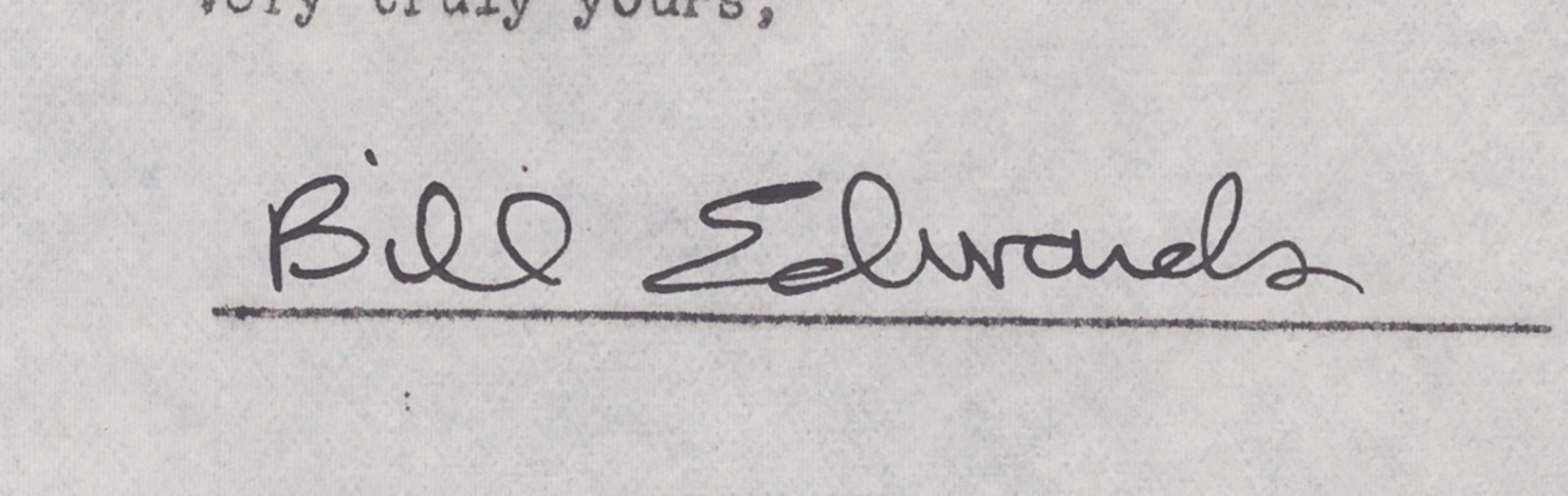 BILL EDWARDS - DOCUMENT SIGNED CIRCA 1946