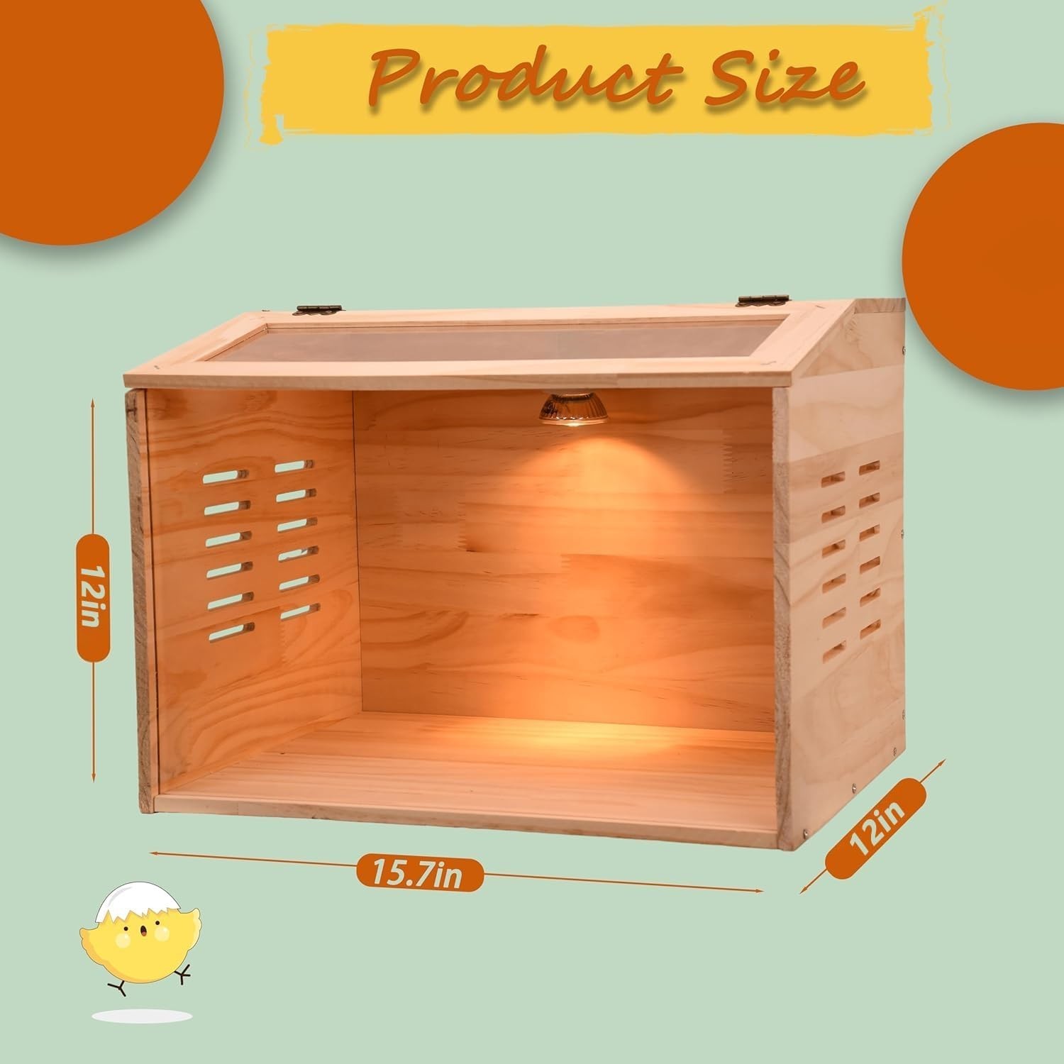 Chicken Brooder Box with Heater for Chicks Ducks Quail Poultry