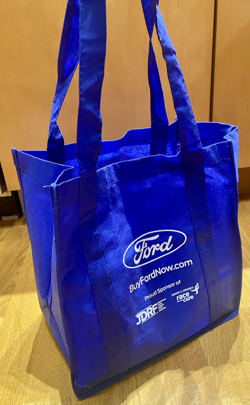FORD LOGO Blue Shopping Travel Reusable Bag,Collectibles Tote,12”x 13”,Brand New