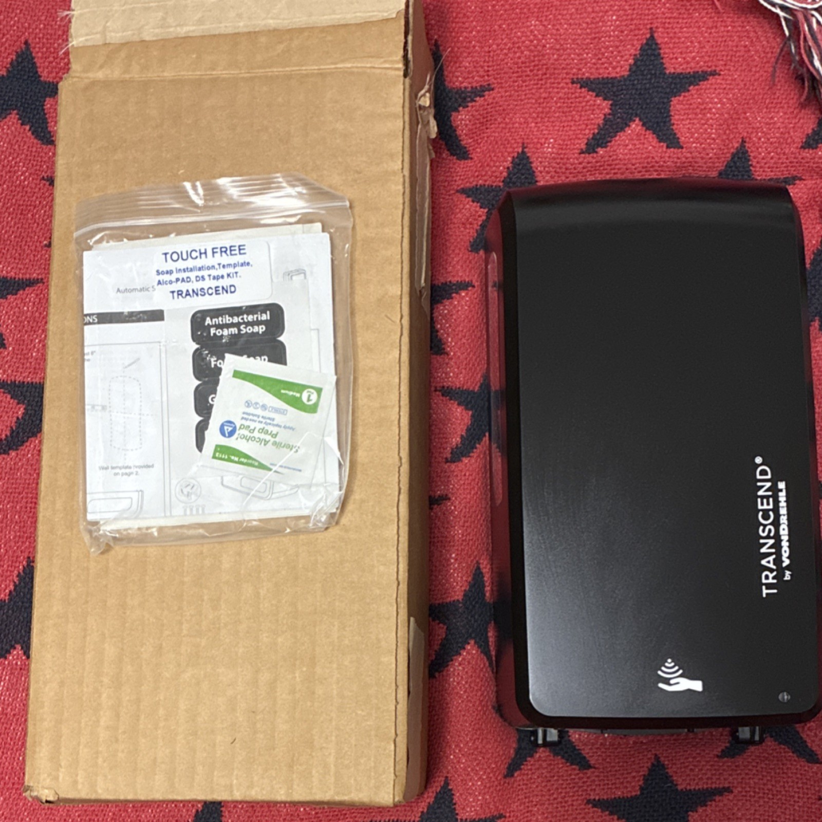 Transcend by Vondrehle Touch-Free Soap/Hand Sanitizer Dispenser, Black