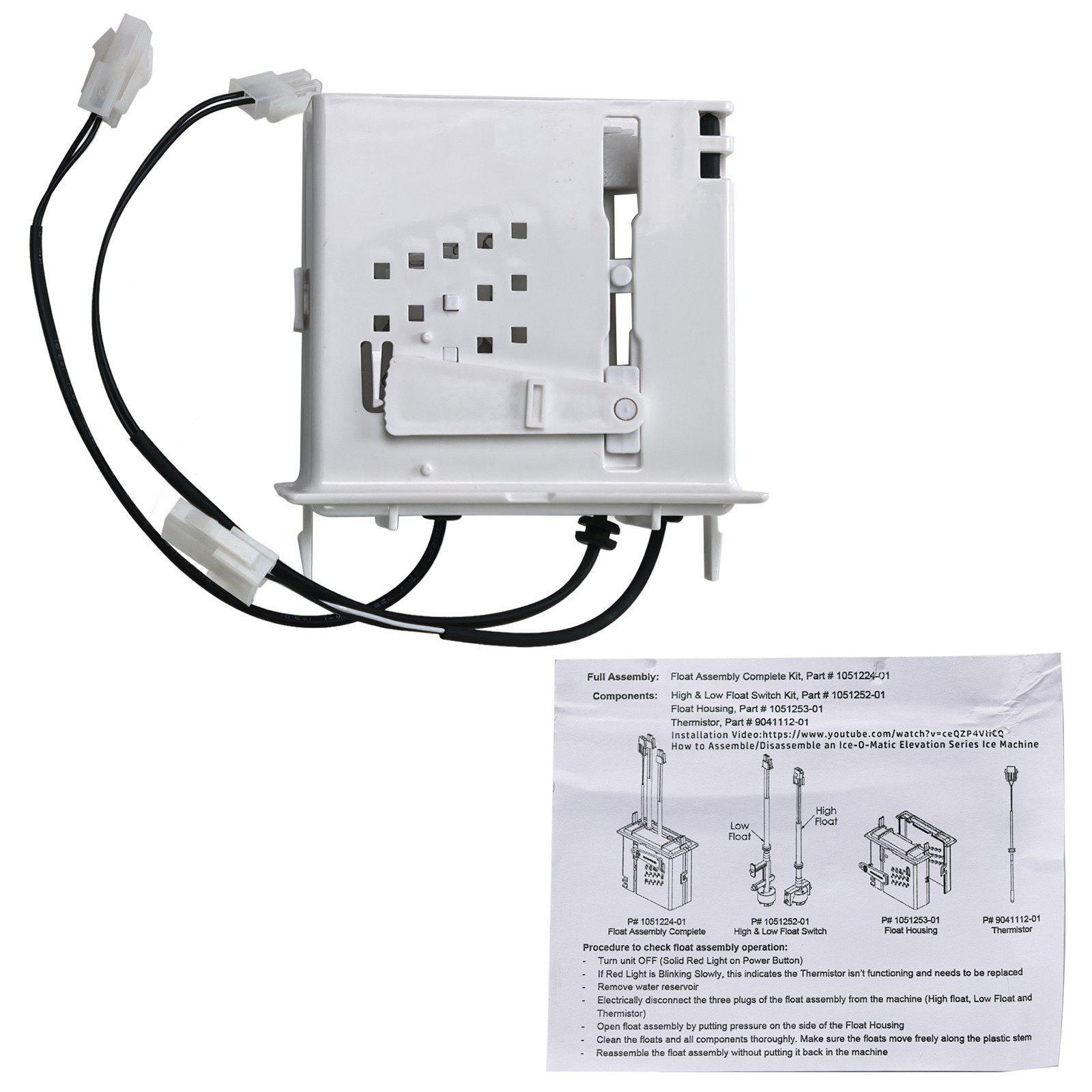 Replacement Water Float Switch Kit 1051224-01 For Ice-O-Matic Ice Machine
