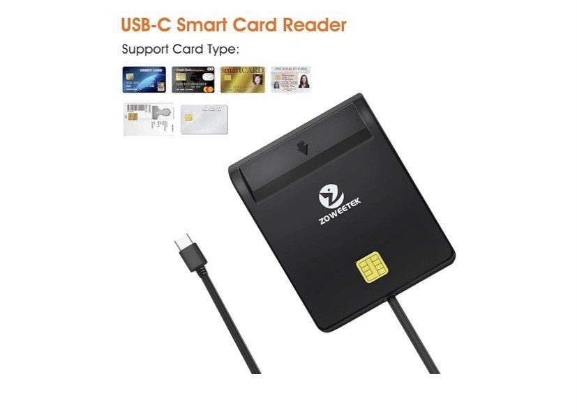 CAC reader USB C DOD Military, smart card reader for windows mac,new in box