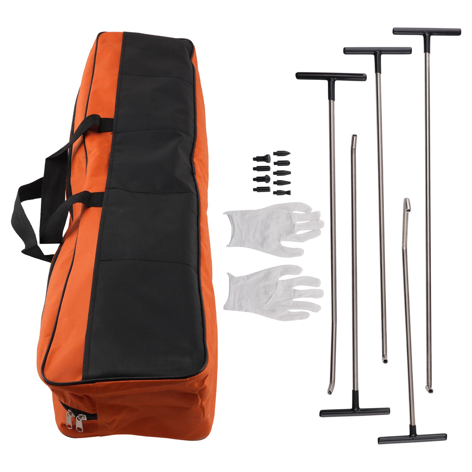 16 Pcs Paintless Dent Removal Kit Stainless Steel Rods 5 R1-R5 Tool Set
