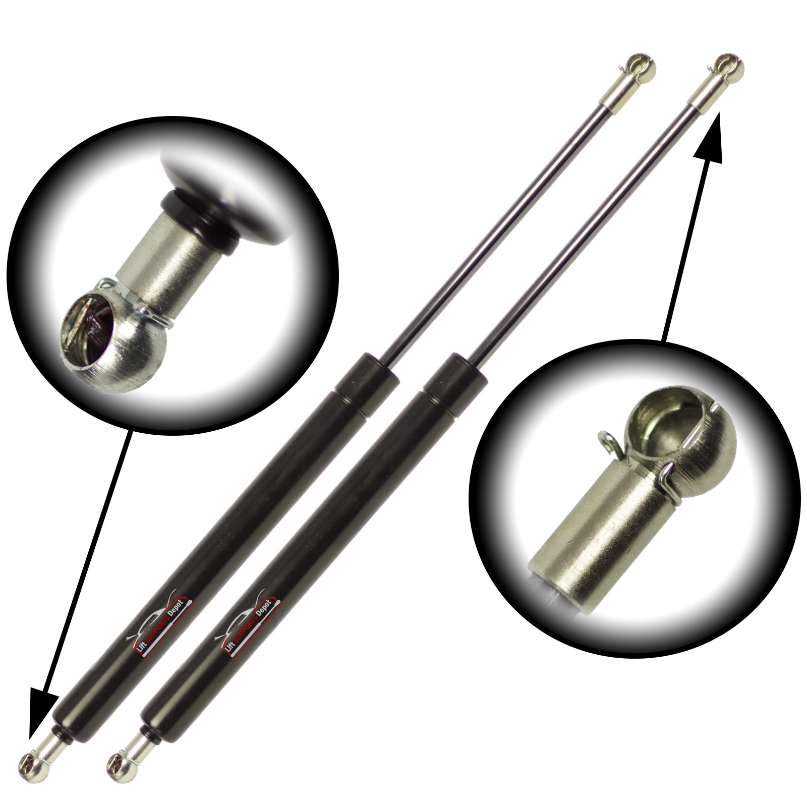 Qty 2 PM2047 SE1024M80BL 4567 Tonneau Cover lift Supports 26.32 Inch Extended