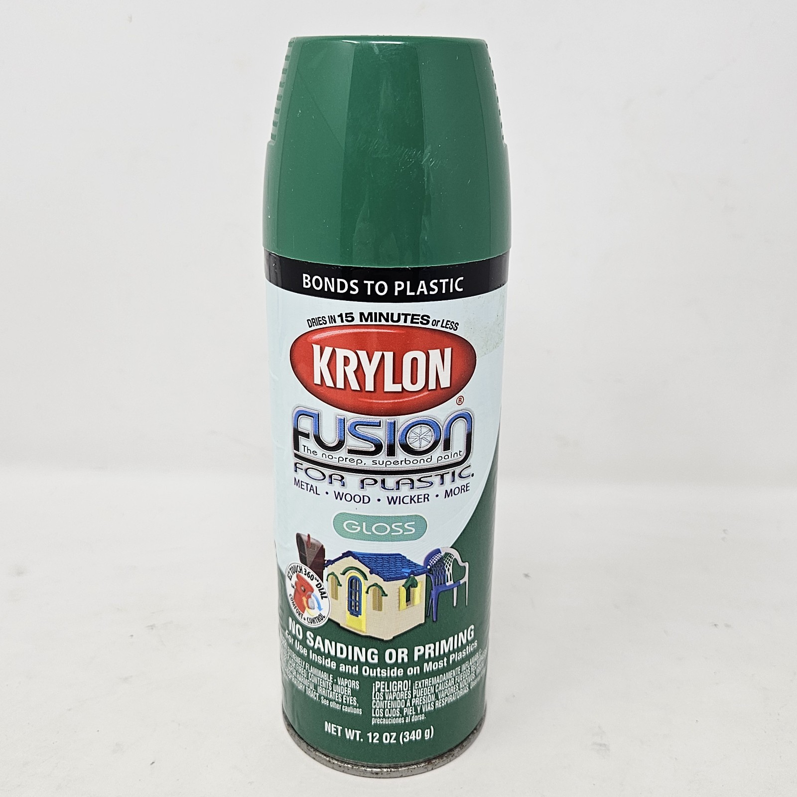 Krylon Fusion 2327 Gloss Spring Grass for Plastic Spray Paint 12 oz