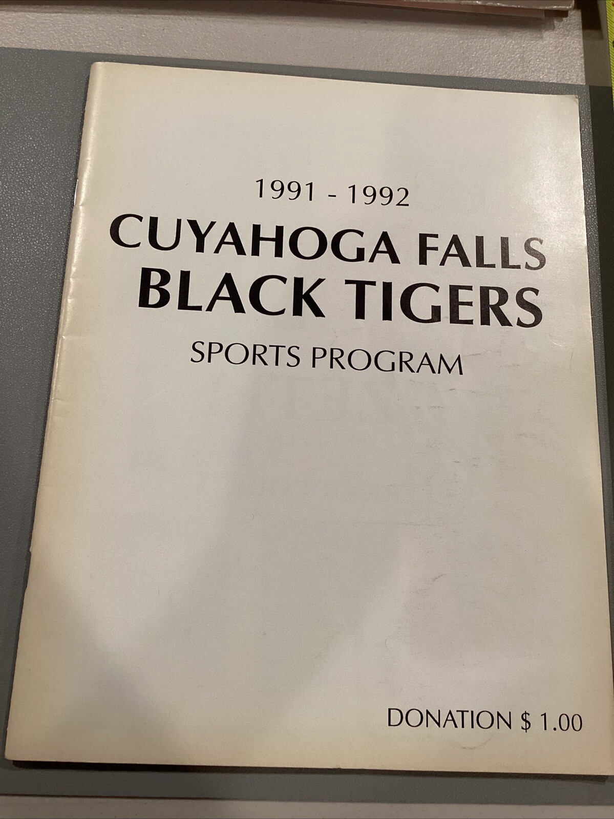 1991-1992 Cuyahoga Falls Black Tigers Sports Program Ohio High School Football