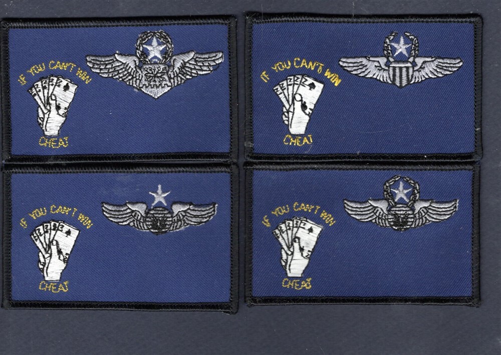 77th FS GAMBLERS USAF Pilot Crew Wing Name Tag Squadron Patch Set