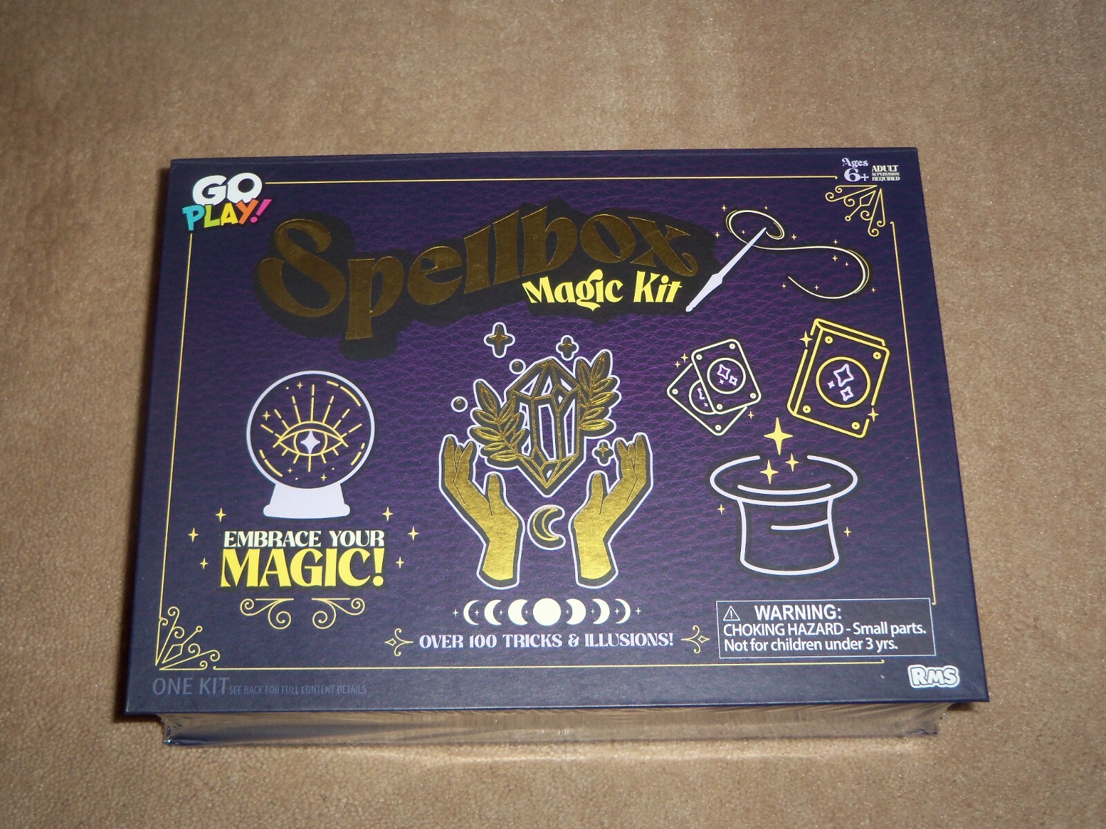 NEW, SPELLBOX MAGIC KIT, OVER 100 TRICKS & ILLUSIONS, AGES 6+