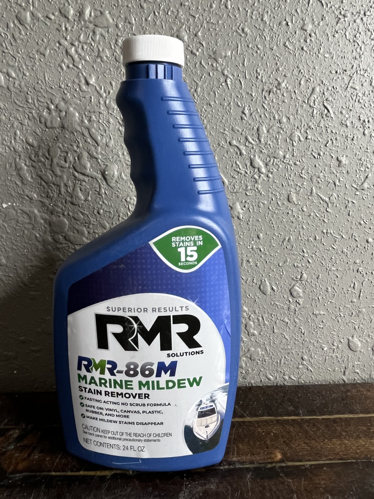 RMR Solutions RMR-86M Marine Mildew Stain Remover 24 fl oz Fast Acting No Scrub