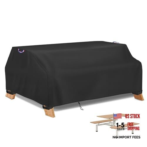96 Inch Picnic Table Cover, Waterproof Patio Camping Table Cover for 8 ft