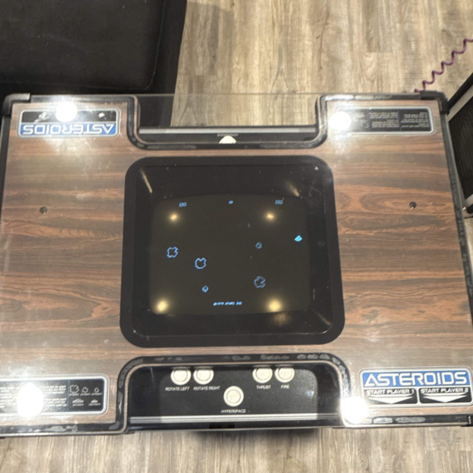 Atari Asteroids Original 1979 Cocktail Arcade Machine