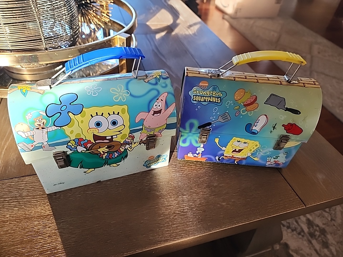2001/2002 Spongebob Lunchbox Metal Tin Lunch Box Boxes