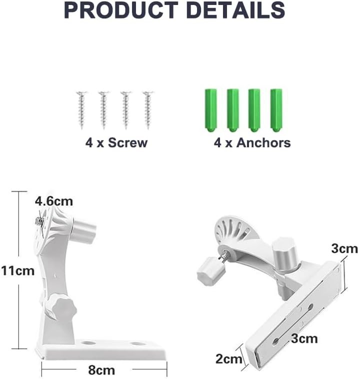Wall Mount for Blink Mini Pan-Tilt Camera, Ceiling Mounting Bracket, 180° Adjust
