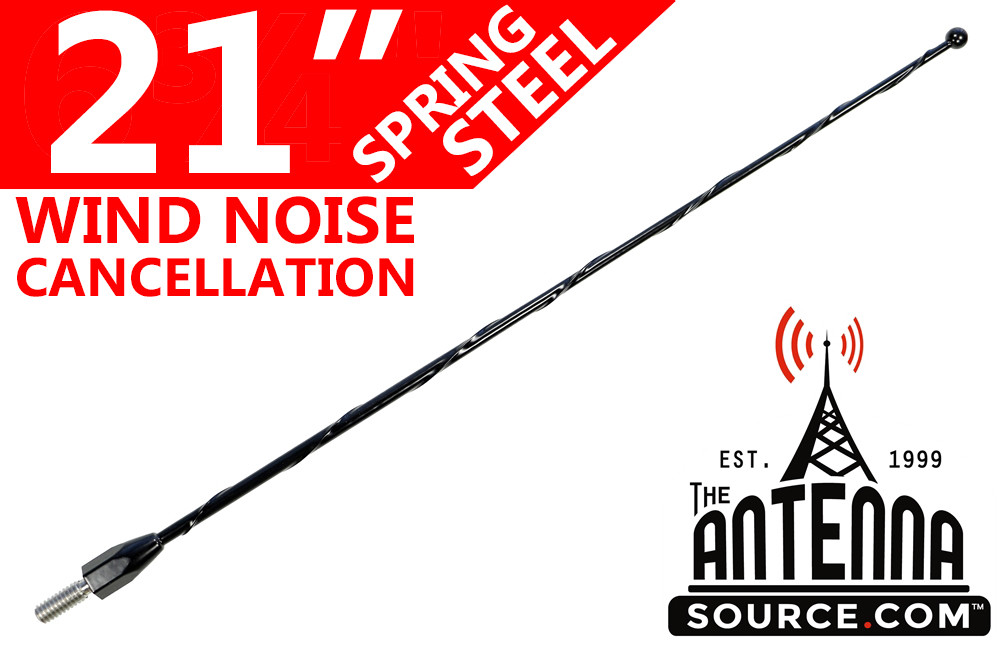 21" Black Spring Stainless AM/FM Antenna Mast Fits: 1995-2015 Toyota Tacoma