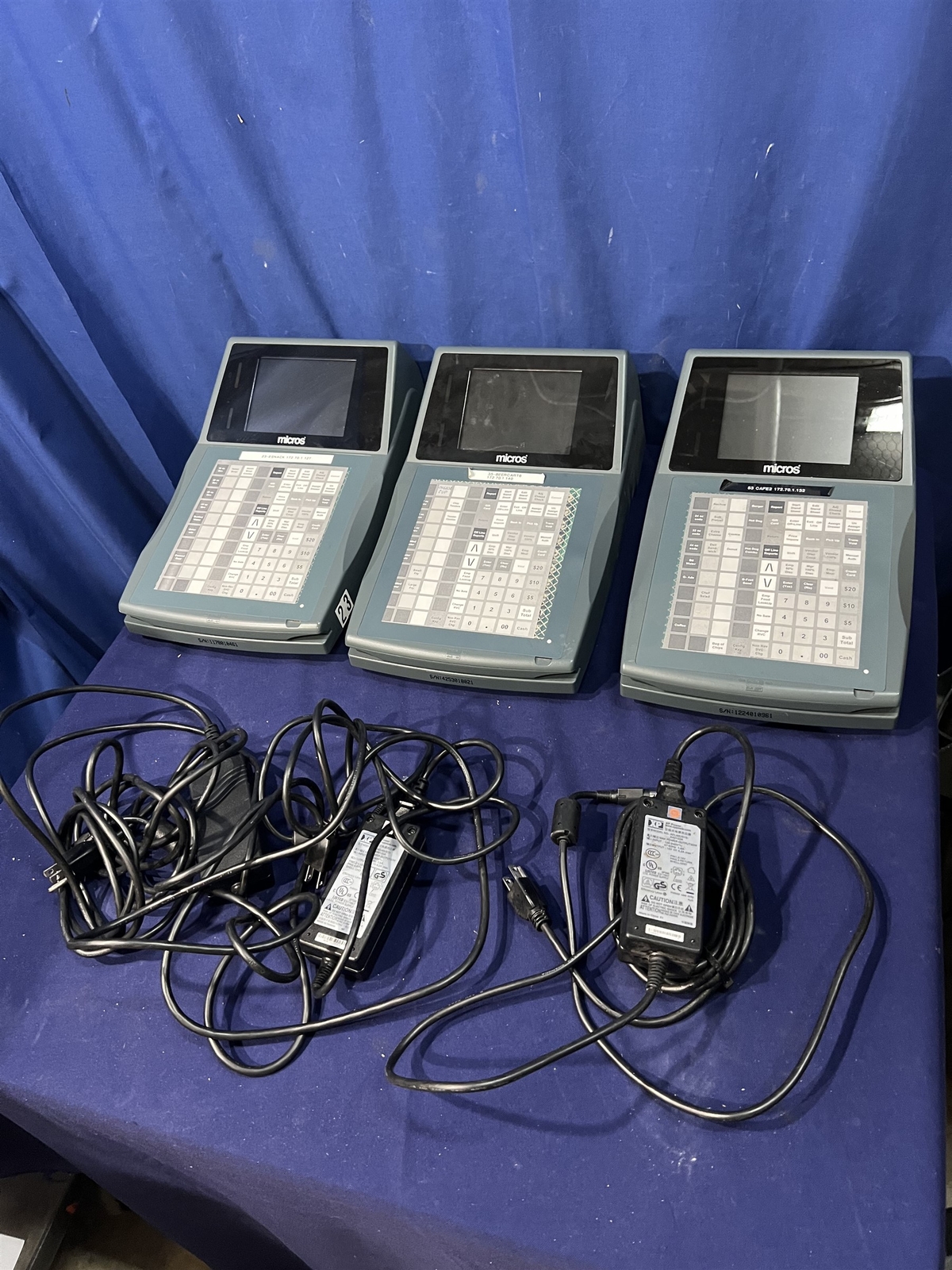 LOT OF 3 Micros Keyboard Workstation 270 Point of Sale POS Terminal 400900-01