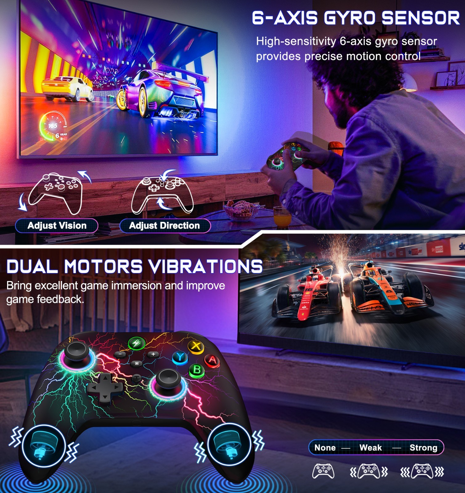 Wireless Switch 2 Pro Controller for Nintendo Switch /Switch 2/Lite/OLED Gamepad