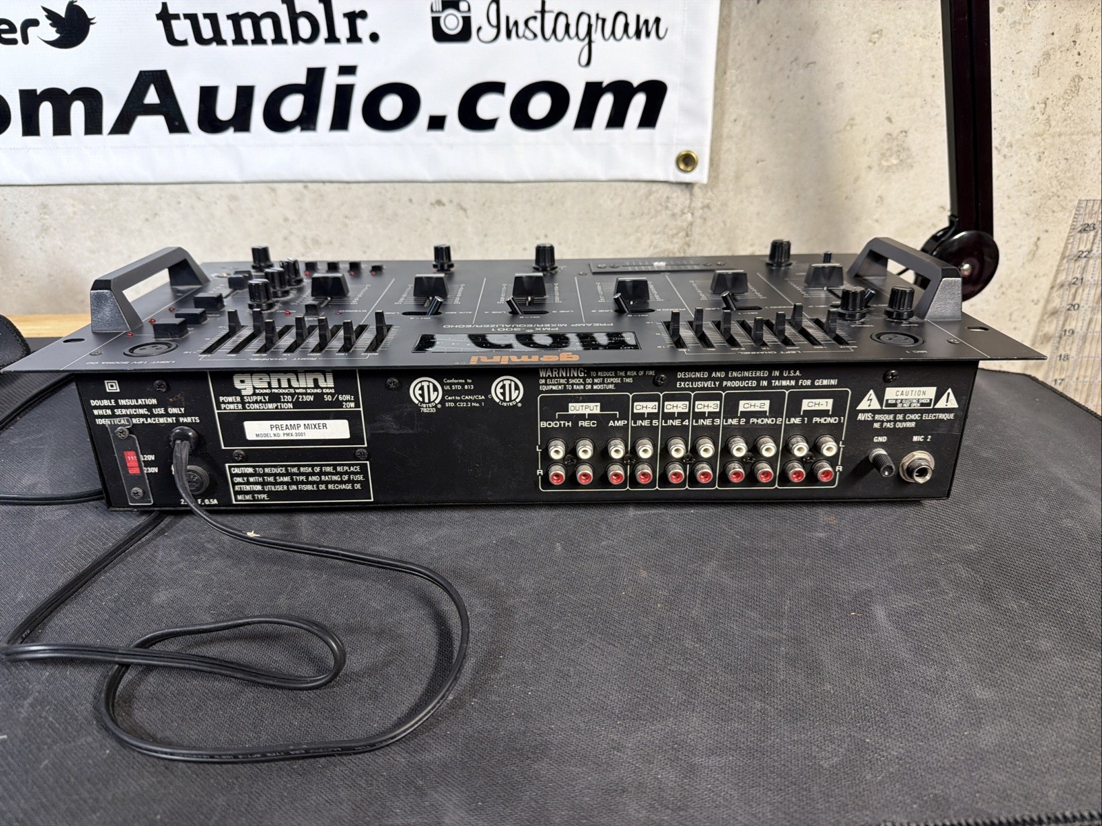 READ! Gemini PMX-3001 PREAMP MIXER EQUALIZER ECHO DJ Fast USA Ship! 3000 Echo