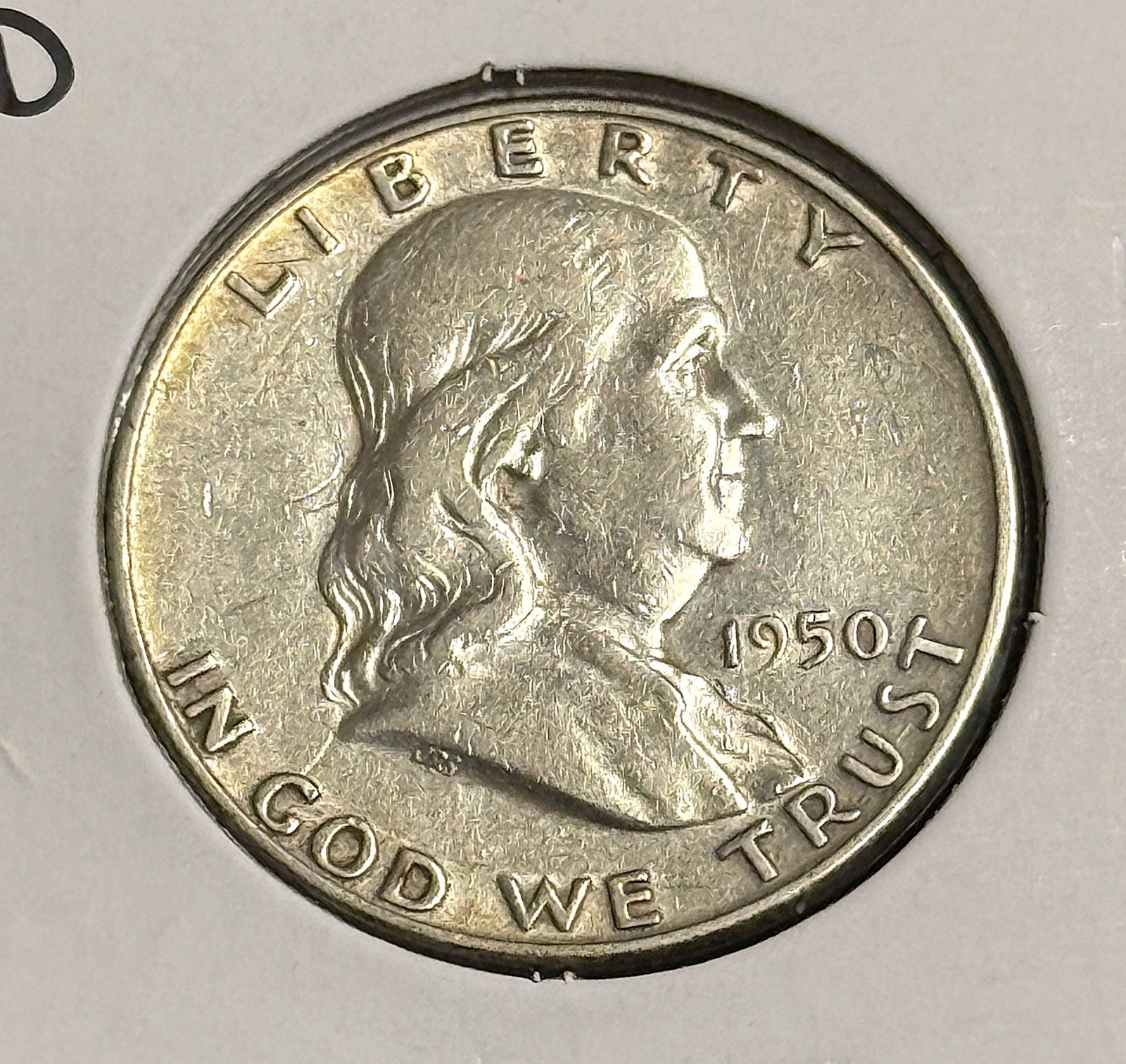 1950-D Franklin Half Dollar, Nicely Circulated, (21744)
