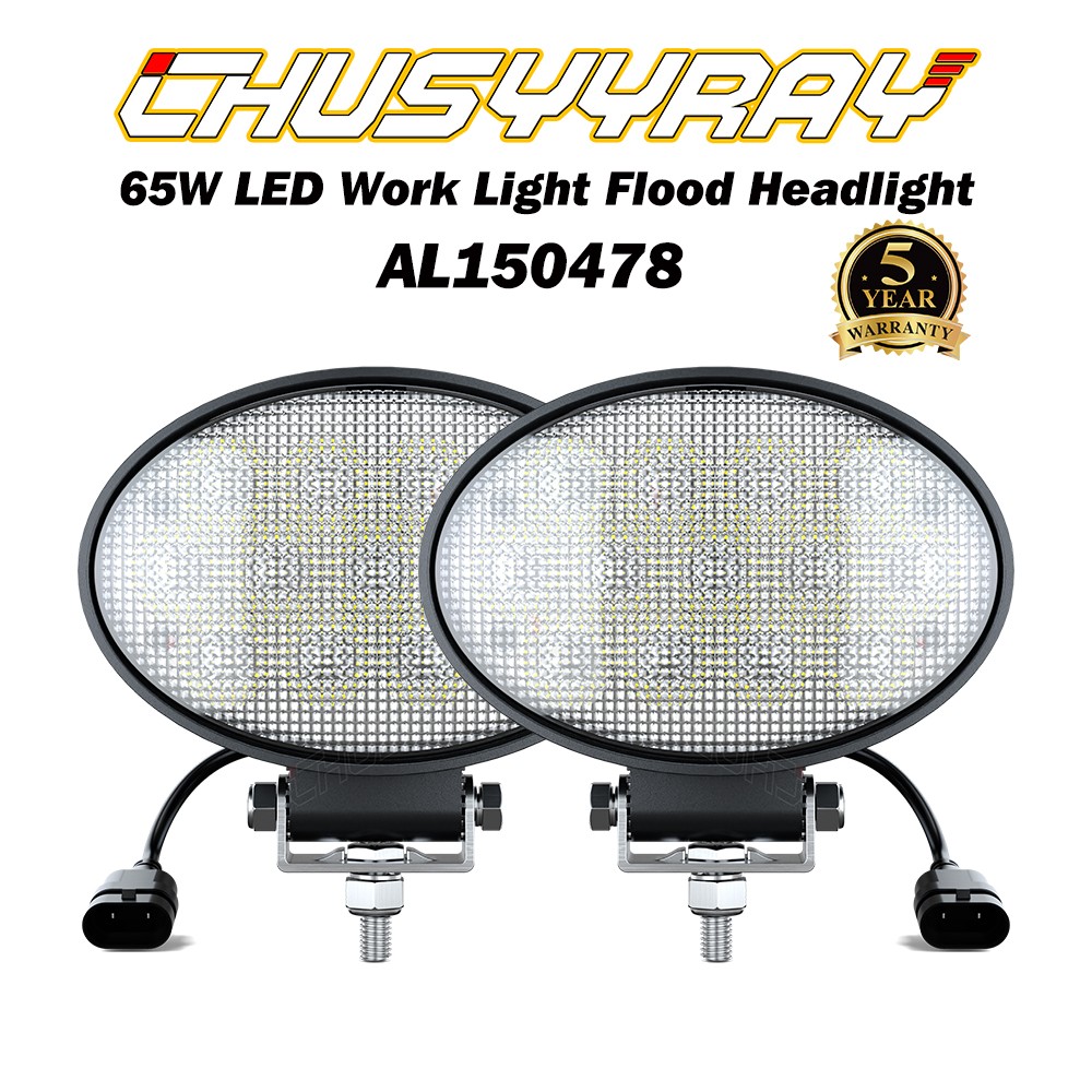 2x 65W LED Work Light Flood Headlight AL150478 fit for Deere 7020-7030 8020-8030