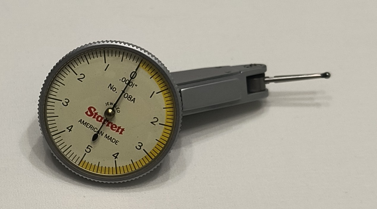 Starrett No. 708A Dial Test Indicator .0001" Made in USA with Case