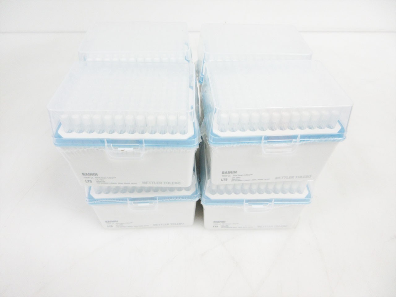 8 RACKS RAININ 30389213 BIOCLEAN ULTRA PIPETTE TIPS RT LTS 1000 uL FL 768A/8