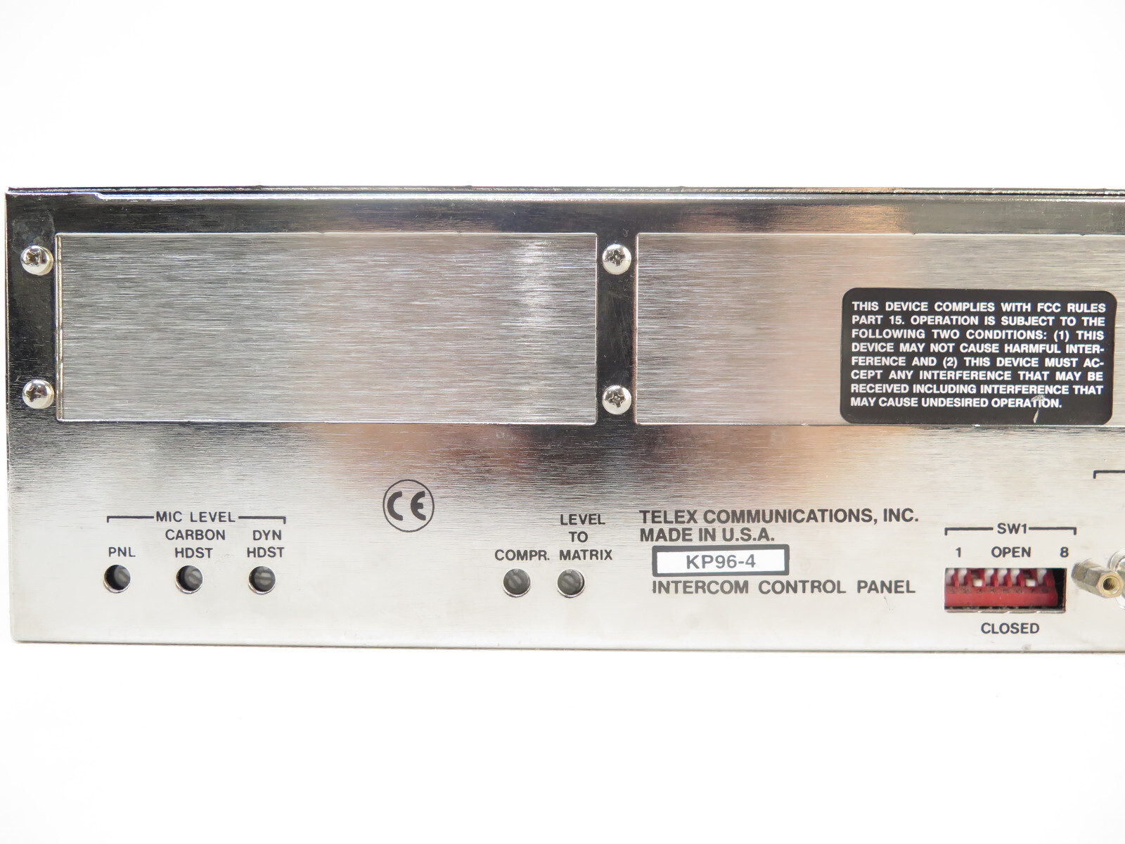 Telex RTS Systems KP96-4 Telex Matrix Intercom Key Panel, KP96