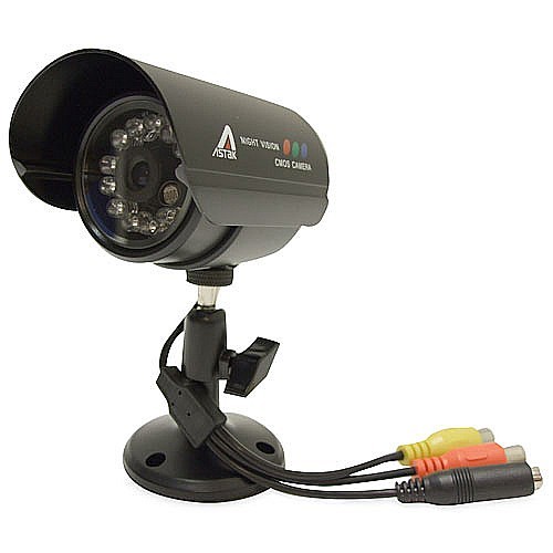 Wired Surveillance Camera + 100FT Cable + Power Supply Complete
